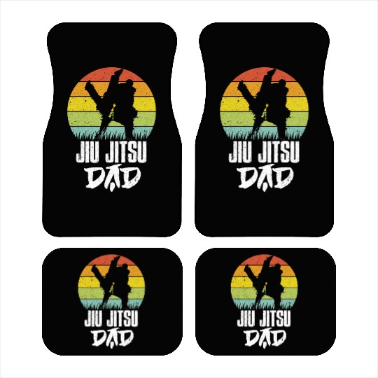 Jiu-Jitsu Dad BJJ Father Vintage Martial Arts MMA Car Mats