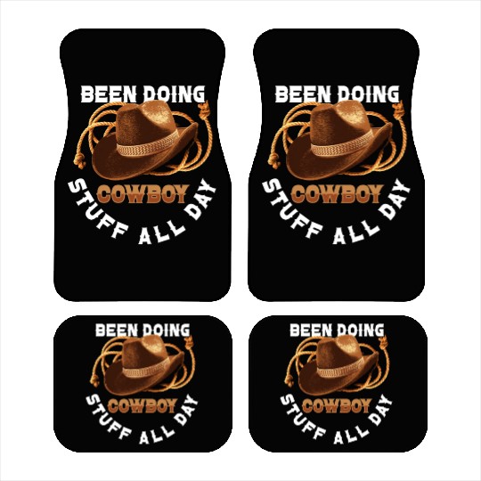 Cowboy Barn Bull Rider Rodeo Country Western Gift Car Mats
