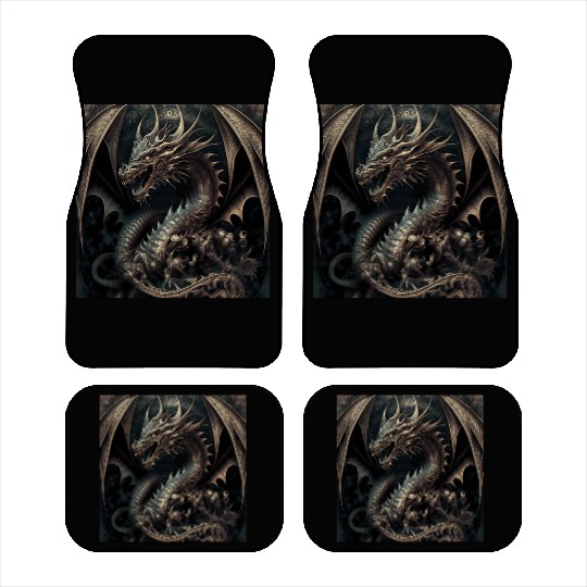Dark fantasy dragon cover version 1 Car Mats