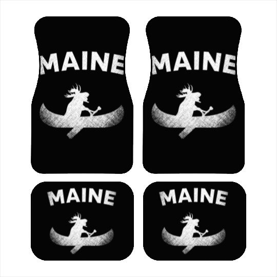 Maine , Paddling Moose Car Mats