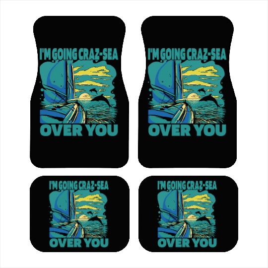 Sailing Sailor Dolphin Sunset Sailors Car Mats