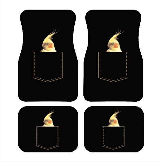 Cute Cockatiel Funny Pocket Parrot Lover Car Mats