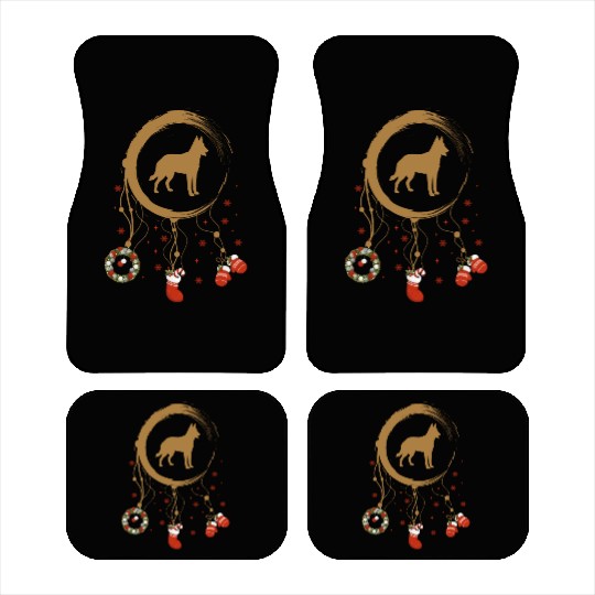 dog dreamcatcher Christmas Belgian Malinois Car Mats