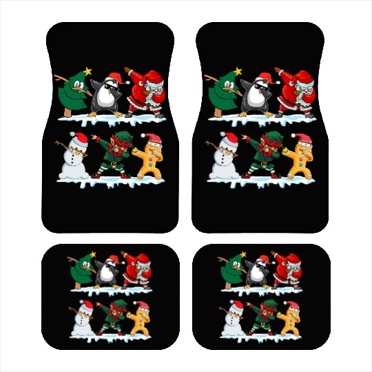 Dabbing Santa Elf Friends Funny Christmas Dabs Car Mats