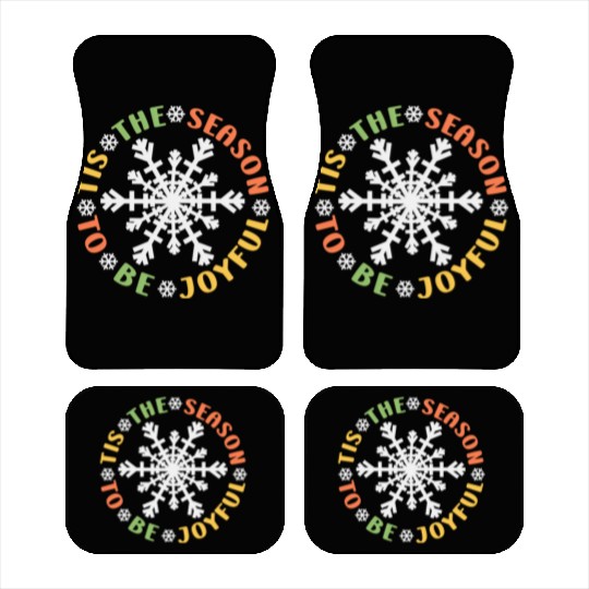 Tis The Season To Be Joyful Funny Snowflake Car Mats