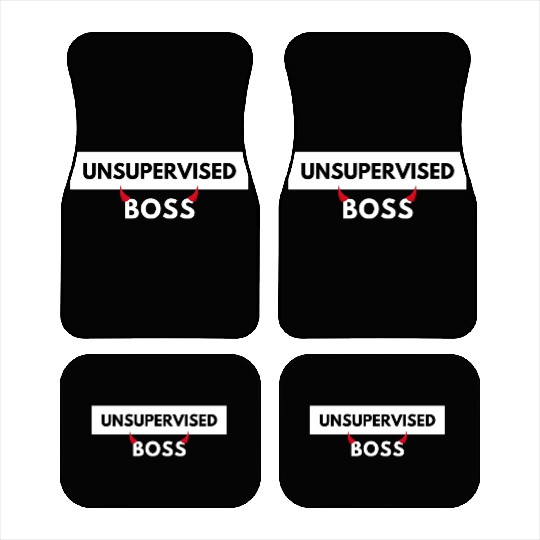 UNSUPERVISED BOSS FUNNY CUTE DESIGN Car Mats