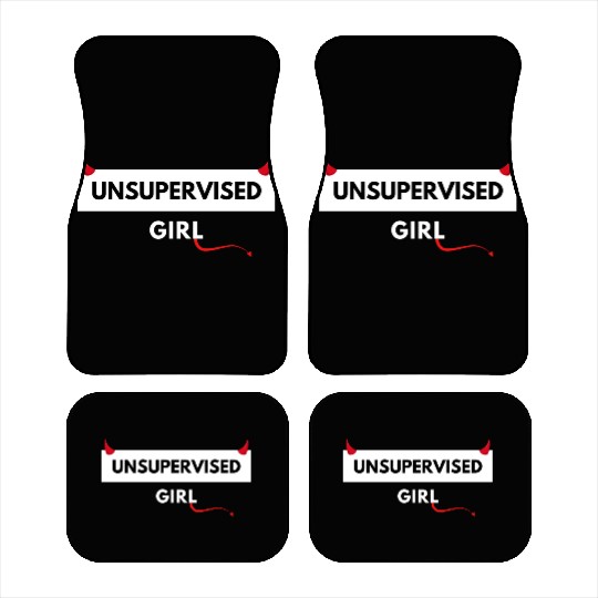 UNSUPERVISED GIRL FUNNY CUTE DESIGN Car Mats