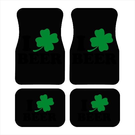 I Love Beer St Patricks Day Car Mats