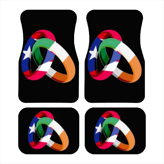 Puerto Rico Flag Ireland Ring Marriage Wedding Car Mats