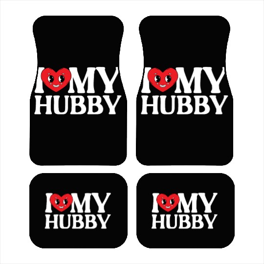 I Love My Hubby Valentines Day Marriage Cupid Love Car Mats