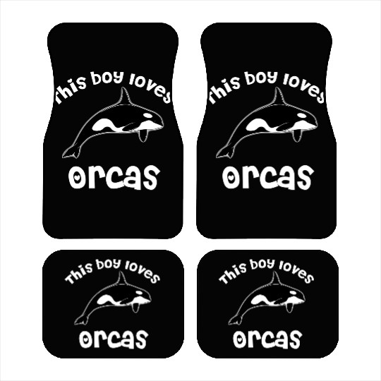 This Boy Loves Orcas Lover Funny Killer Whale Car Mats