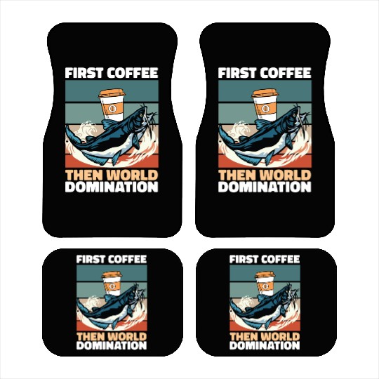 Catfish Fishing Coffee Car Mats