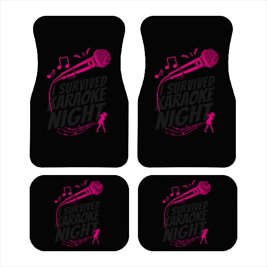 Karaoke Singer I Survived Karaoke Car Mats