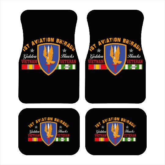 1st Aviation Brigade Vietnam Veteran Golden Hawks Car Mats