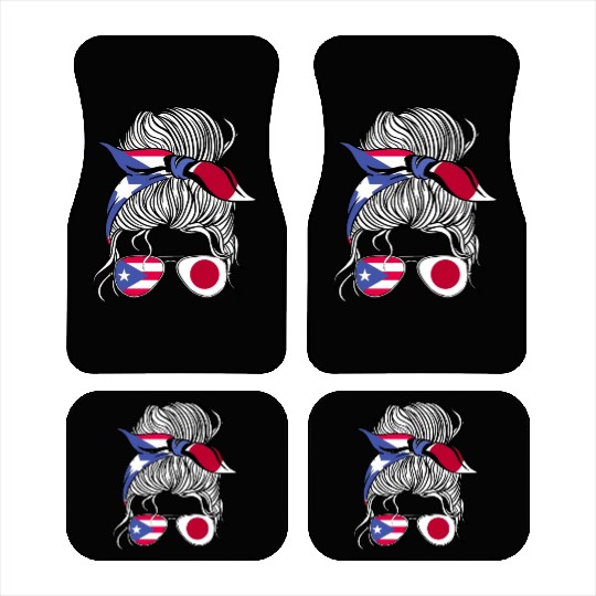 Puerto Rico Flag Japan Grown Women Girl Country Car Mats