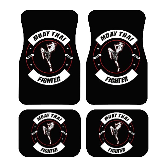 Muay Thai Fighter Train Hard Fitness MMA Design Car Mats