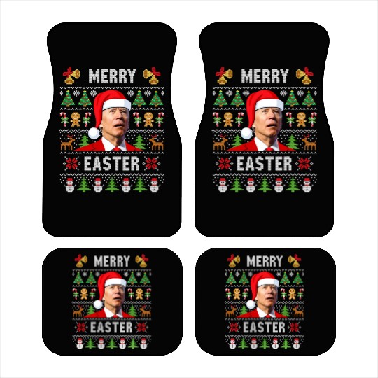 Funny Joe Biden Happy Easter Ugly Christmas Car Mats