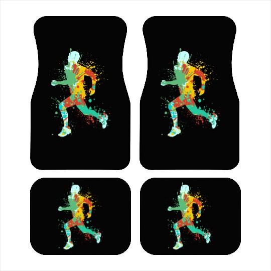 Splash running jogging man Car Mats