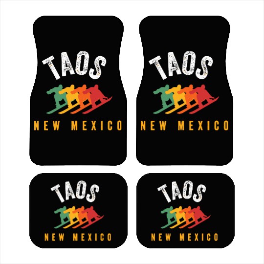 Vintage Taos Nm Us New Mexico Ski Snowboard Mounta Car Mats
