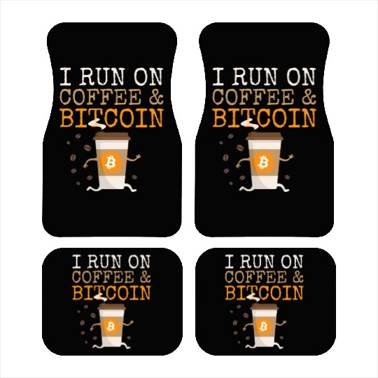 Coffee Lover And Bitcoin HODL Crypto Cryptocurrenc Car Mats