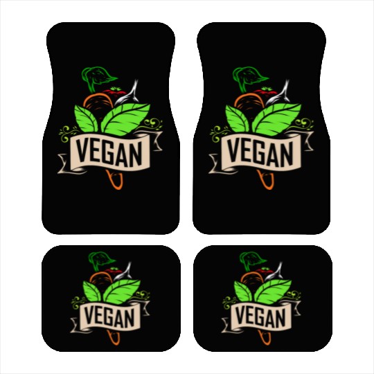 Carrot, Onion And Tomato Logo For Vegetarians And Car Mats