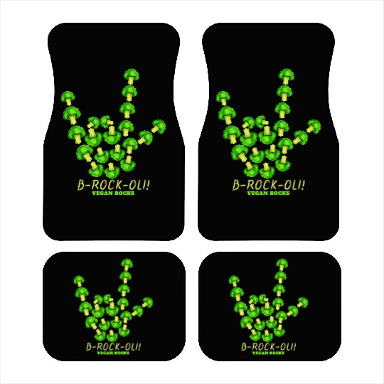 Vegan Rocks, Sign Of Horns With Broccoli, Car Mats