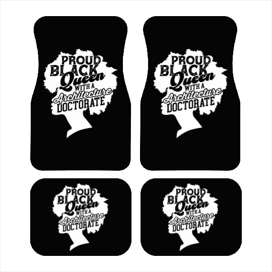 Black Queen With Architecture Doctorate Phd Car Mats