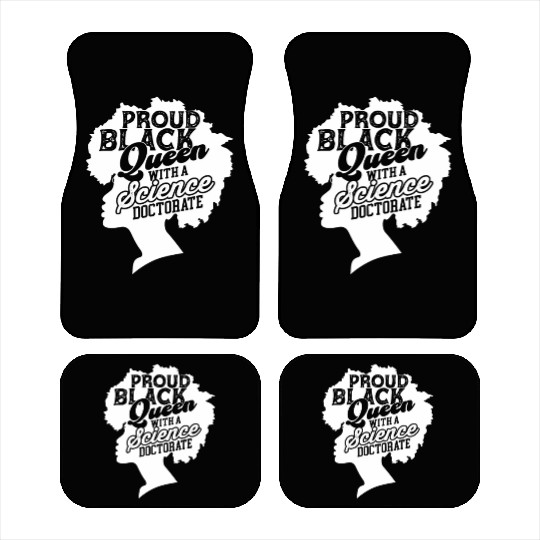Black Queen With Science Doctorate Phd Car Mats