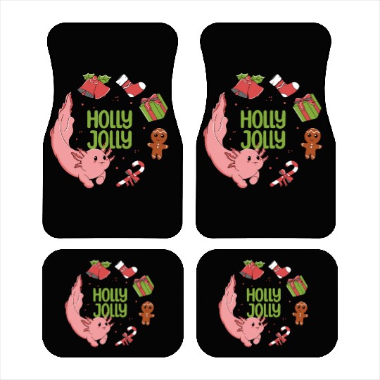 Holly Jolly Axolotl Car Mats