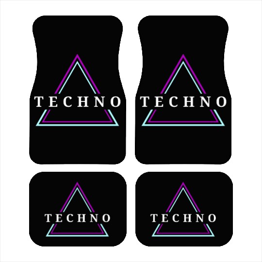 Techno House Party EDM Festival Goa Electro Rave Car Mats