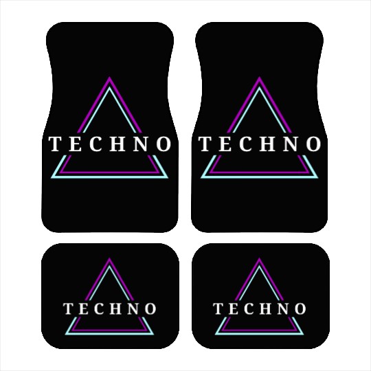 Techno House Party EDM Festival Goa Electro Rave Car Mats