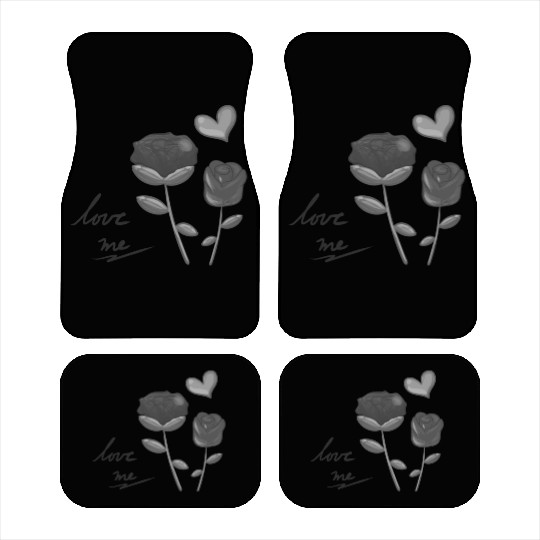 two flowers nature plant flower grey Car Mats