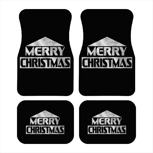 Merry christmas silver Car Mats