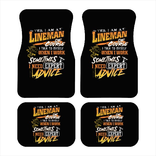 Lineman Gift for Lineman Father on Father Day Car Mats