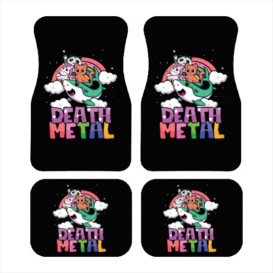 Shark Unicorn Panda Cat Love Metal Music Rock Car Mats