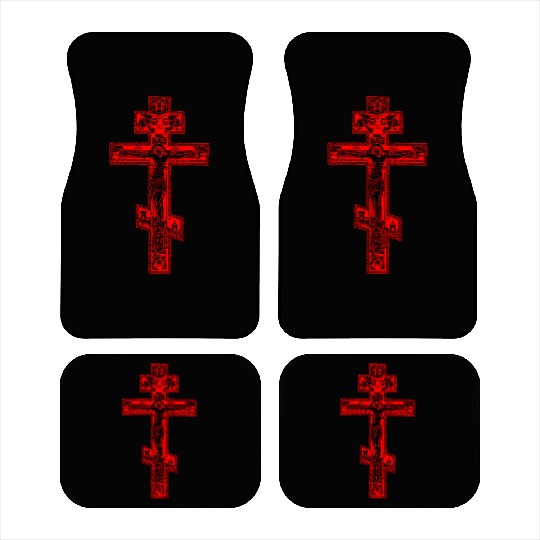 Russian Orthodox Three Bar Cross Classic Car Mats