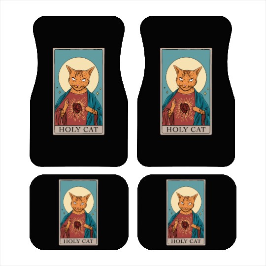 Cat Tarot Design for a Cat Lady or Cat Mom Car Mats