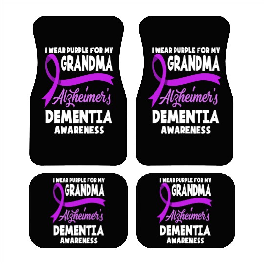 I Wear Purple For My Grandma Alzheimer's Dementia Car Mats