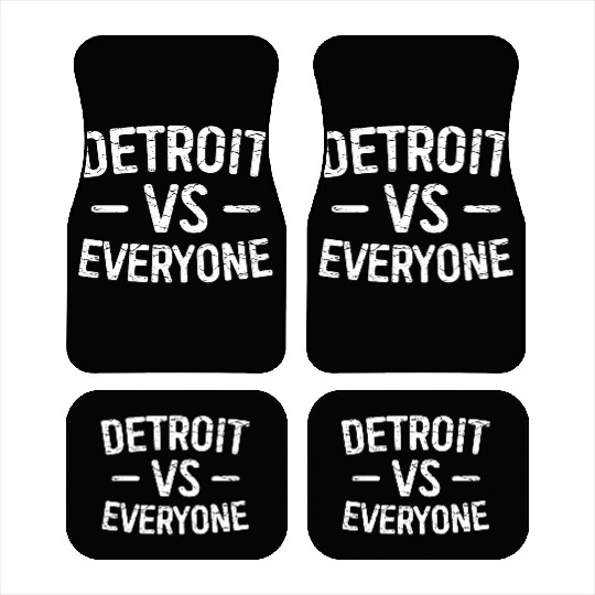 Detroit Vs Everyone Funny Michigan Car Mats