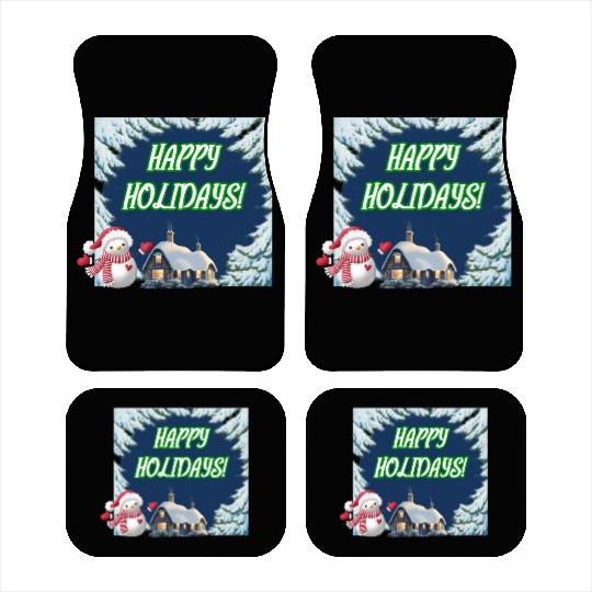 HAPPY HOLIDAYS Green122 Car Mats