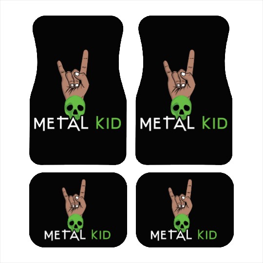 Rock Sign Rock Hand Metal Kid Music Lover Skeleton Car Mats