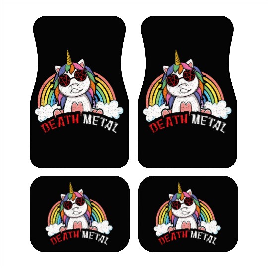 Satan Rainbow Unicorn Love Metal Music Heavy Rock Car Mats