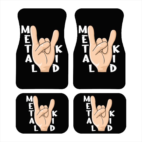 Rocker Rock Sign Rock Hand Metal Kid Music Lover Car Mats