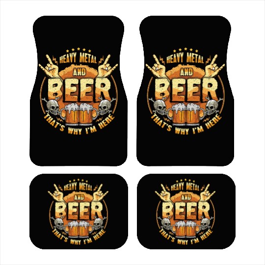 Metal And Beer Metal Music Heavy Bone Skeleton Car Mats