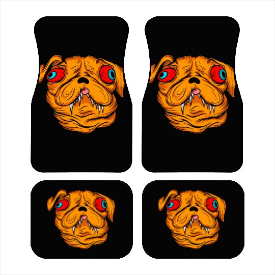 Funny Scary Red Eyes Dog Owners Pet Lover Gifts Car Mats