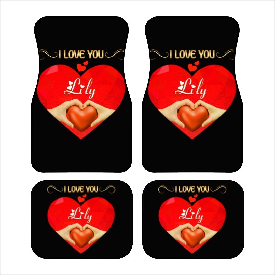 I love you Lily Car Mats