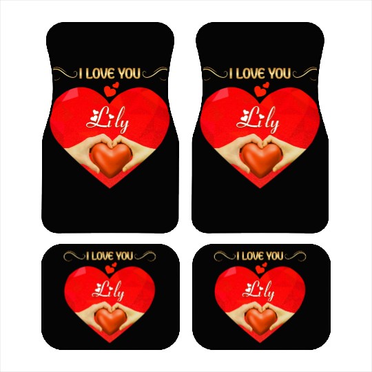 I love you Lily Car Mats