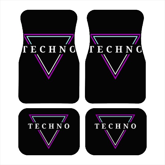 Techno House Party EDM Festival Goa Electro Rave Car Mats