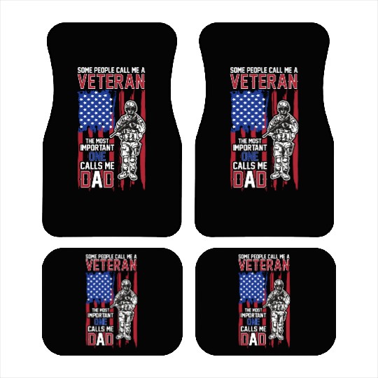 USA Flag US Veteran Dad Grandpa Gift Ideas Car Mats