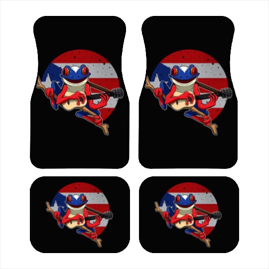 Guitar Playing Coqui Frog Puerto Rico Animal Car Mats